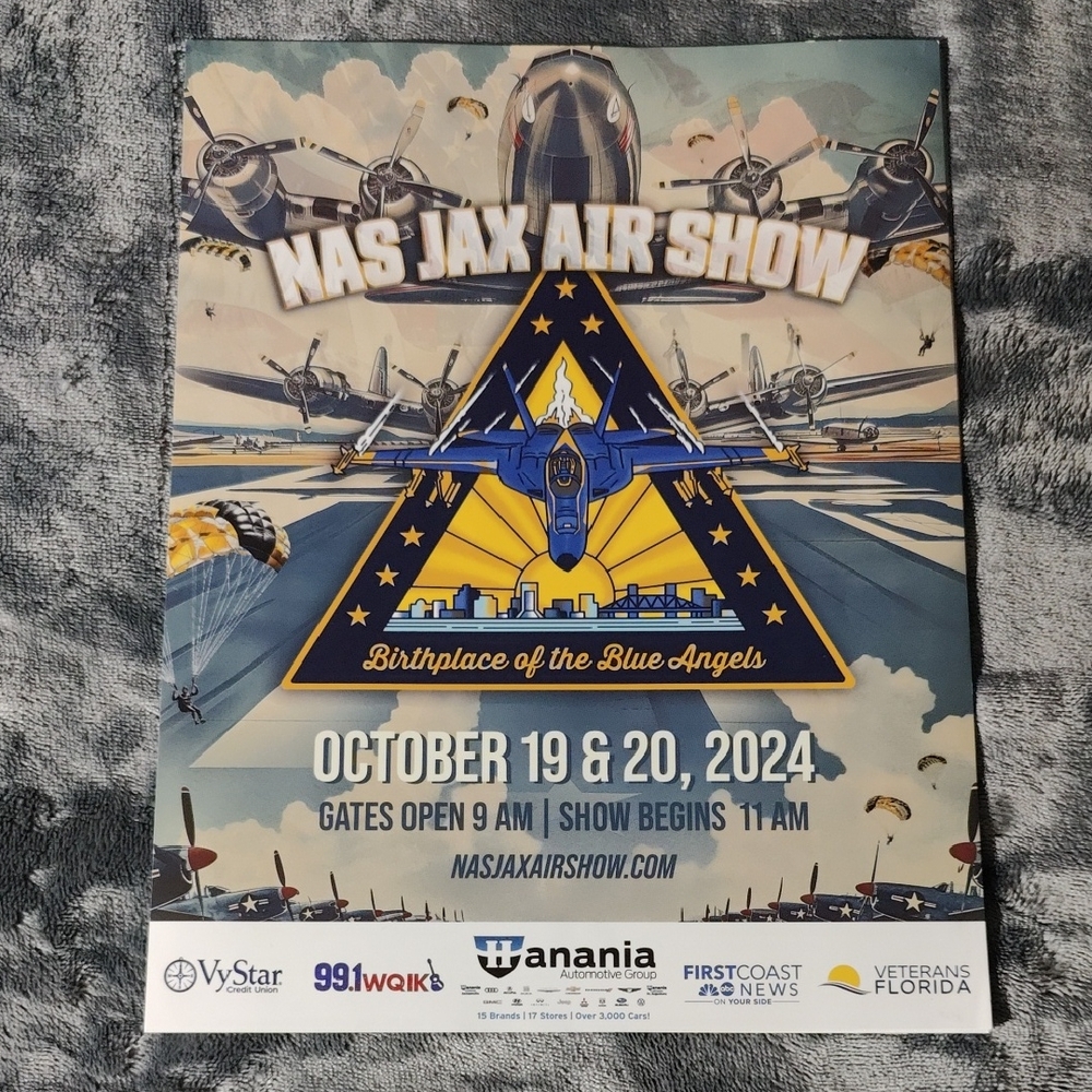 🎉4/$20 Source Unknown NAS JAX Air Show Poster